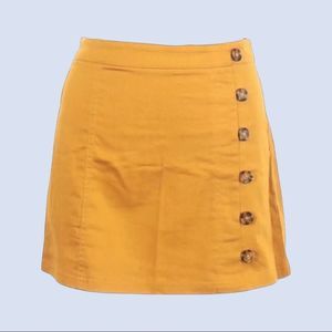 Chloe & Katie Mustard Color Mini Skirt